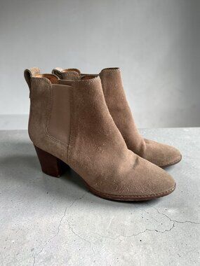 MADEWELL Taupe Suede Ankle Boots Size 9 Womens